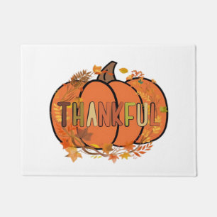Thankful Pumpkin Thanksgiving T-Shirt - Gifts - De Doormat