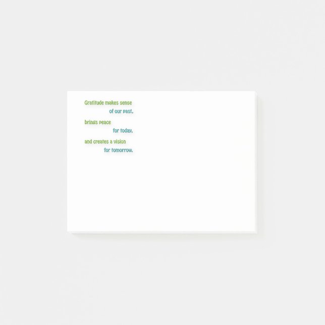 Thankful Quote - Gratitude makes sense of our pa … Post-it Notes (Front)