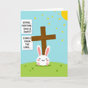 Thankful Rabbit Blessing Card