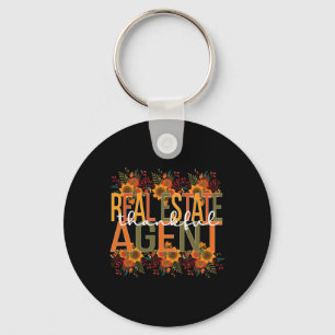 Thankful Real Estate Agent Thanksgiving Key Ring