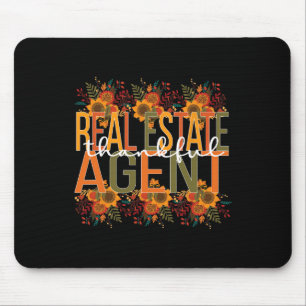 Thankful Real Estate Agent Thanksgiving  Mouse Mat