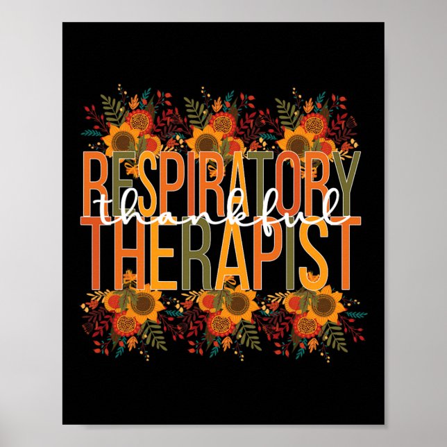 Thankful Respiratory Therapist Thanksgiving  Poster (Front)