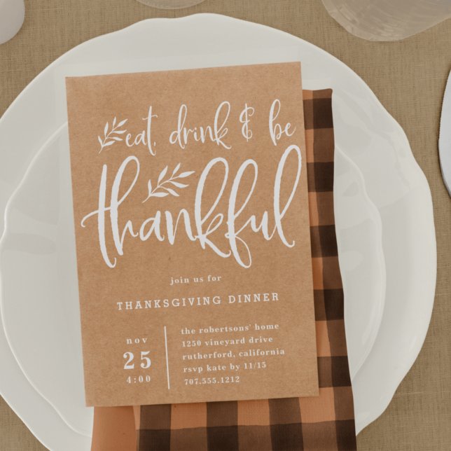 Thankful Season | Thanksgiving Dinner Invitation (Creator Uploaded)