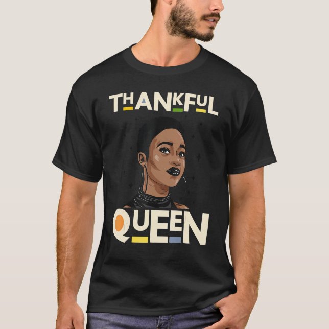 Thankful Sister Black Girl Magic Brown Skin Girls  T-Shirt (Front)