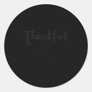 Thankful Soccer Player Girl Thanksgiving Footballe Classic Round Sticker