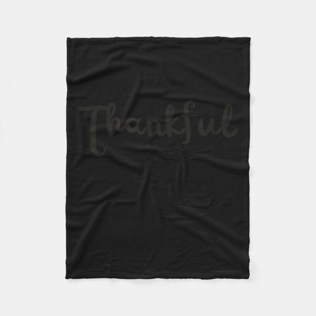 Thankful Soccer Player Girl Thanksgiving Footballe Fleece Blanket (Front)