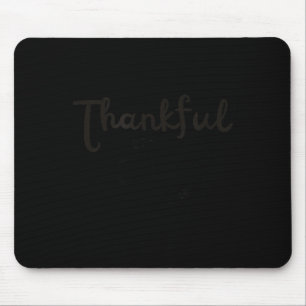 Thankful Soccer Player Girl Thanksgiving Footballe Mouse Mat