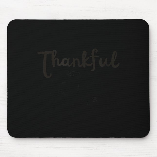 Thankful Soccer Player Girl Thanksgiving Footballe Mouse Mat (Front)
