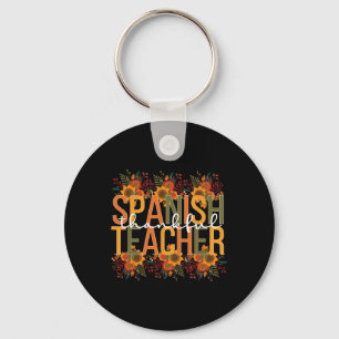 Thankful Spanish Teacher Thanksgiving Spanish Teac Key Ring