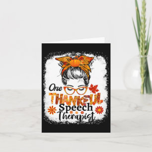 Thankful Speech Therapist Fall Thanksgiving Messy Card