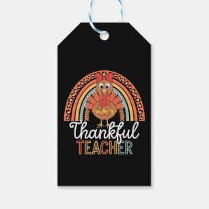 Thankful Teacher Blessed Thanksgiving School Gift Tags