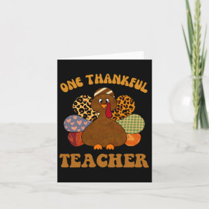 Thankful Teacher For Women Fall Teacher Thanksgivi Card