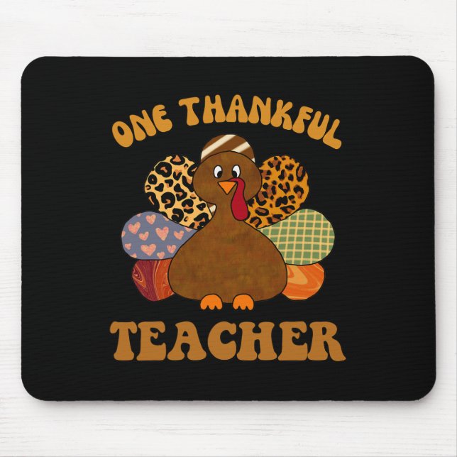 Thankful Teacher For Women Fall Teacher Thanksgivi Mouse Mat (Front)