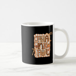 Thankful Thanksgiving Autumn Fall Y'all Coquette W Coffee Mug