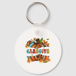 Thankful Thanksgiving Fall Autumn Key Ring