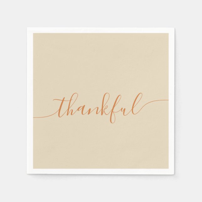 Thankful Thanksgiving Napkin (Front)