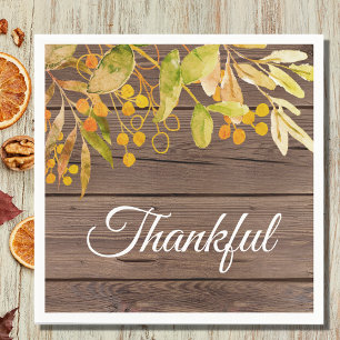 Thankful Thanksgiving  Napkins