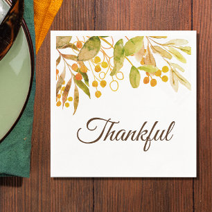 Thankful Thanksgiving  Napkins
