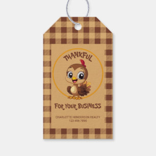 Thankful Thanksgiving Turkey Holiday  Gift Tags