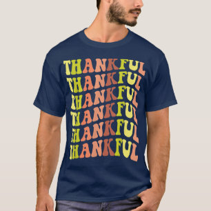 Thankful  Thanksgiving Vintage Retro  T-Shirt