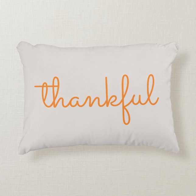 Thankful Throw Pillow (Front)