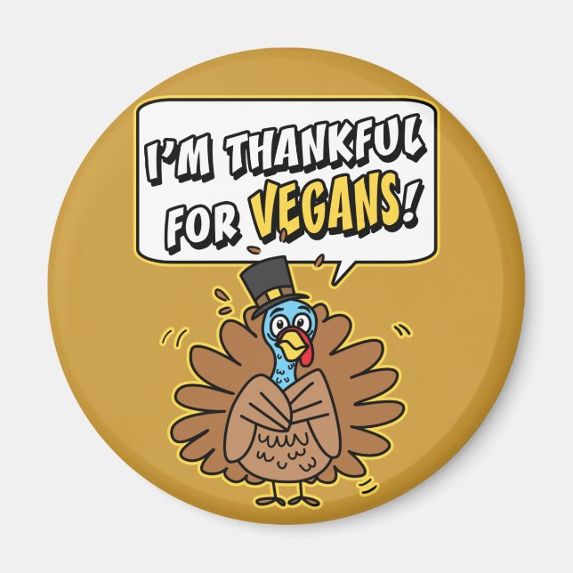 Thankful Turkey magnet (Front)