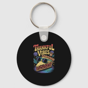 Thankful Vibes Cool Pecan Pie Sungles Thanksgiving Key Ring