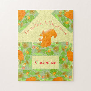 Thankful Vibes Squirrel Thunder_Cove Jigsaw Puzzle