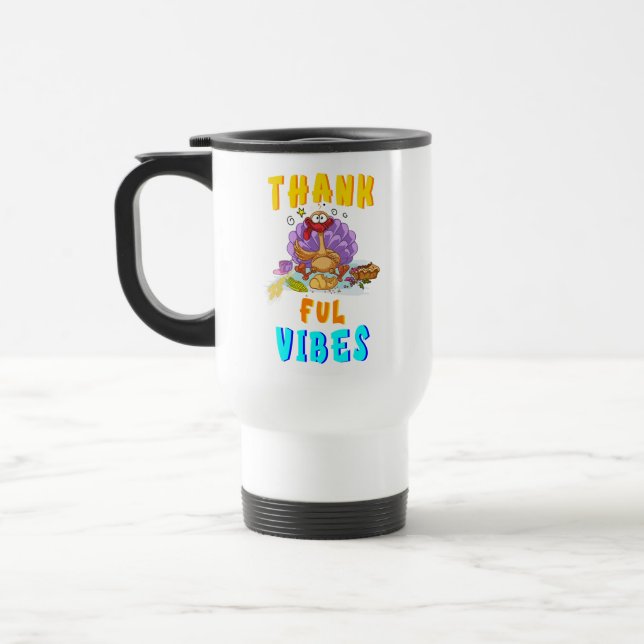 Thankful Vibes Travel Mug (Left)