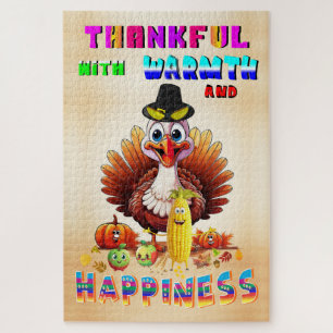 Thankful With Warmth And Happiness Jigsaw Puzzle