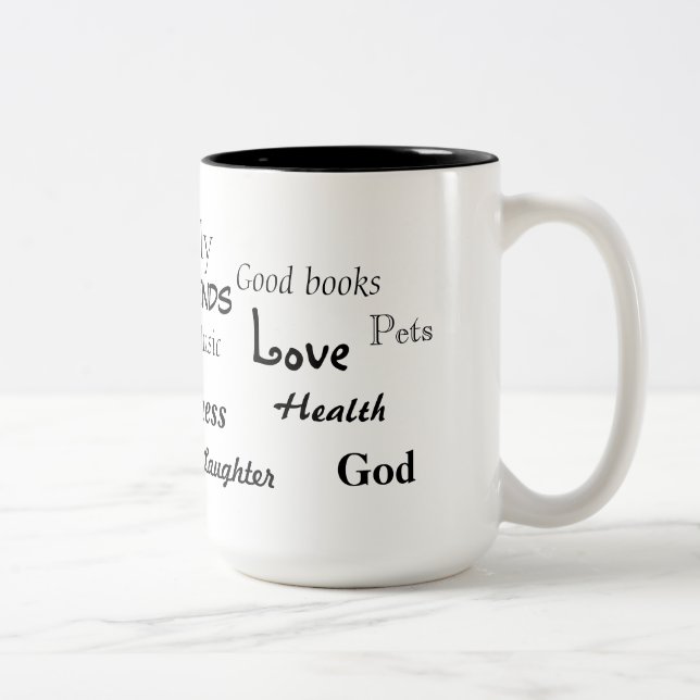 Thankful words mug (Right)