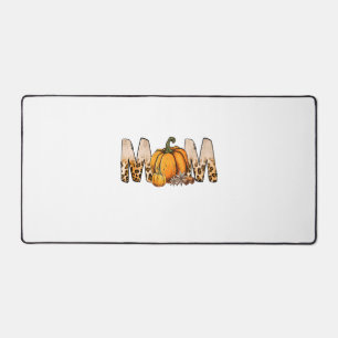 Thankgiving Mom Pumpkin Leopart Desk Mat