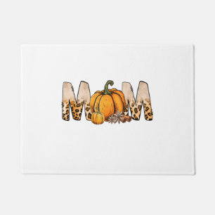 Thankgiving Mom Pumpkin Leopart Doormat