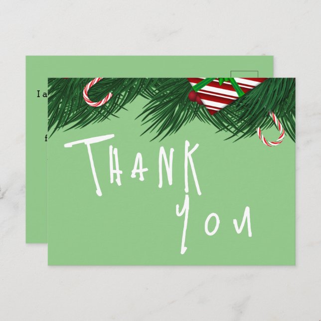 Thanking for a restaurant  postcard (Front/Back)