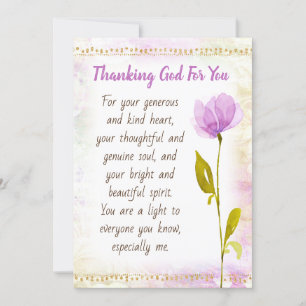 Thanking God for You Card Template