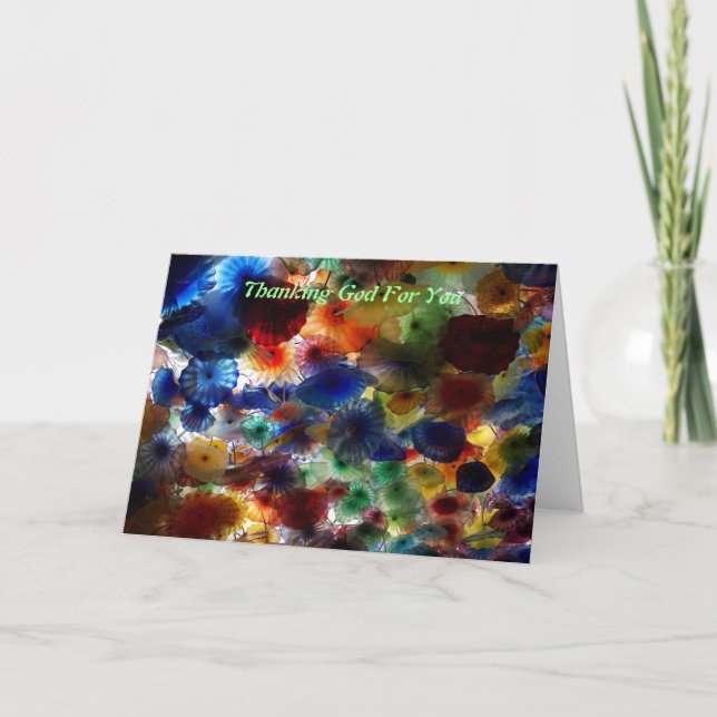 Thanking God for you Thank You Card (Front)