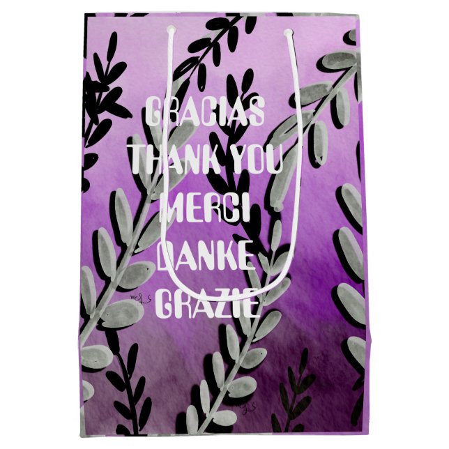 THANKING TAG MEDIUM GIFT BAG (Back)