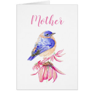Thanking the Lord Mother Birthday Bluebird Art