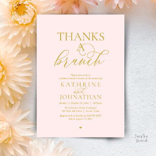 Thanks A Brunch, Modern Classy Wedding Invitation