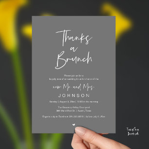 Thanks a Brunch, Post modern wedding celebration Invitation