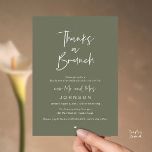 Thanks a Brunch, Post modern wedding celebration Invitation