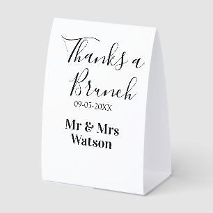 Thanks a brunch post wedding name date simple