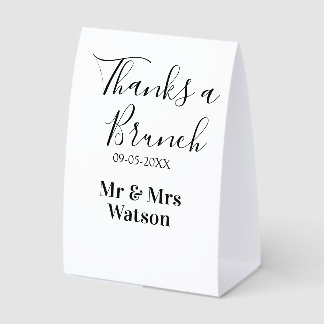 Thanks a brunch post wedding name date simple