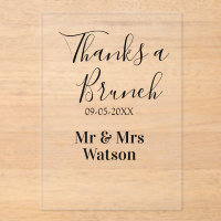 Thanks a brunch post wedding name date simple 