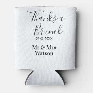 Thanks a brunch post wedding name date simple can cooler