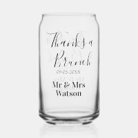 Thanks a brunch post wedding name date simple 