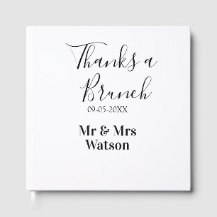 Thanks a brunch post wedding name date simple guest book