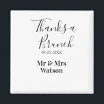 Thanks a brunch post wedding name date simple  magnet<br><div class="desc">Design</div>