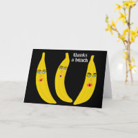 THANKS A BUNCH Funny Bananas Thank you Cute