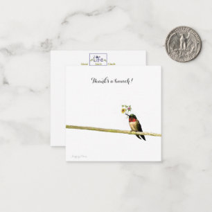 Thanks a bunch: short note-thank you card